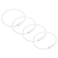 thumbnail image 1 of Uxcell Cable Key Rings 160mm Wire Keychain Twist Loops White 4 Pack, 1 of 6