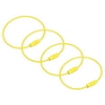 thumbnail image 1 of Uxcell Cable Key Rings 160mm Wire Keychain Twist Loops Yellow 4 Pack, 1 of 6
