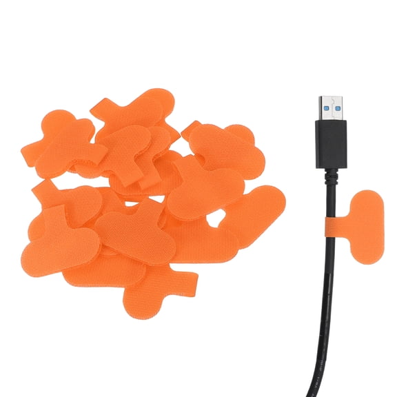 Uxcell Cable Labels, 20Pcs Waterproof Writable Wire Labels for Electronics Cord Management, Orange