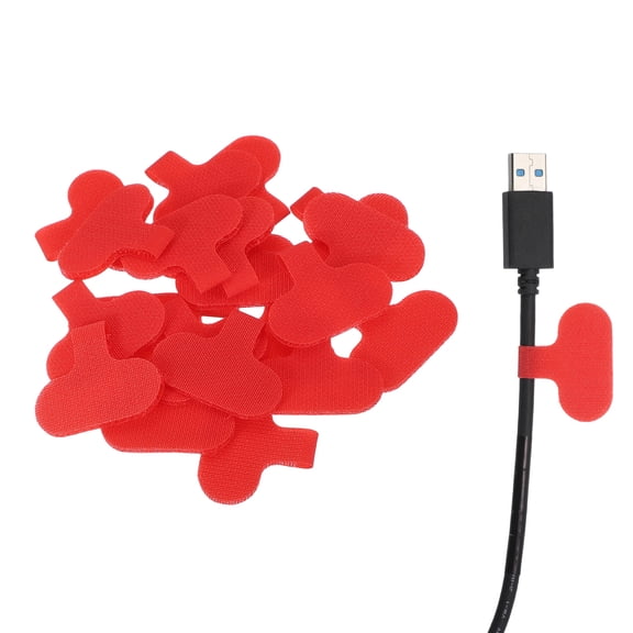 Uxcell Cable Labels, 20Pcs Waterproof Writable Wire Labels for Electronics Cord Management, Red