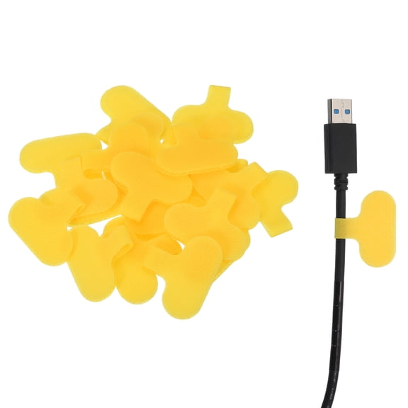 Uxcell Cable Labels, 20Pcs Waterproof Writable Wire Labels for Electronics Cord Management, Yellow