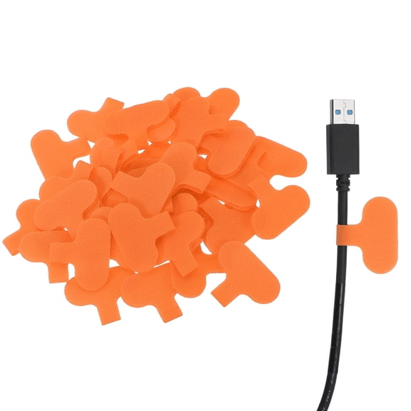 Uxcell Cable Labels 40 Pcs Waterproof Writable Wire Labels for Electronics Cord Management Orange