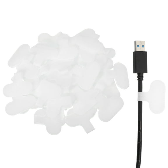Uxcell Cable Labels, 40Pcs Waterproof Writable Wire Labels for Electronics Cord Management, White