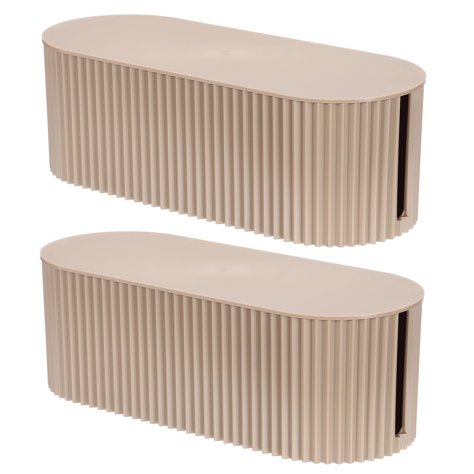 Uxcell Cable Management Box, Cord Hider Organizer Decorative Strip Storage Box for TV Computer Cords, Large, White, 2 Pcs