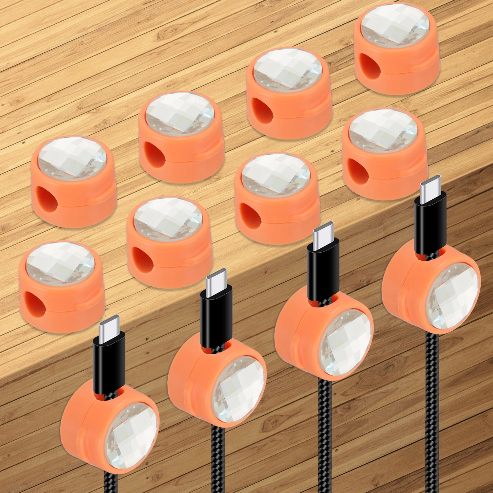 Uxcell Cable Organizer Holder, 12 Pcs Magnetic Spring Clips for Office ...