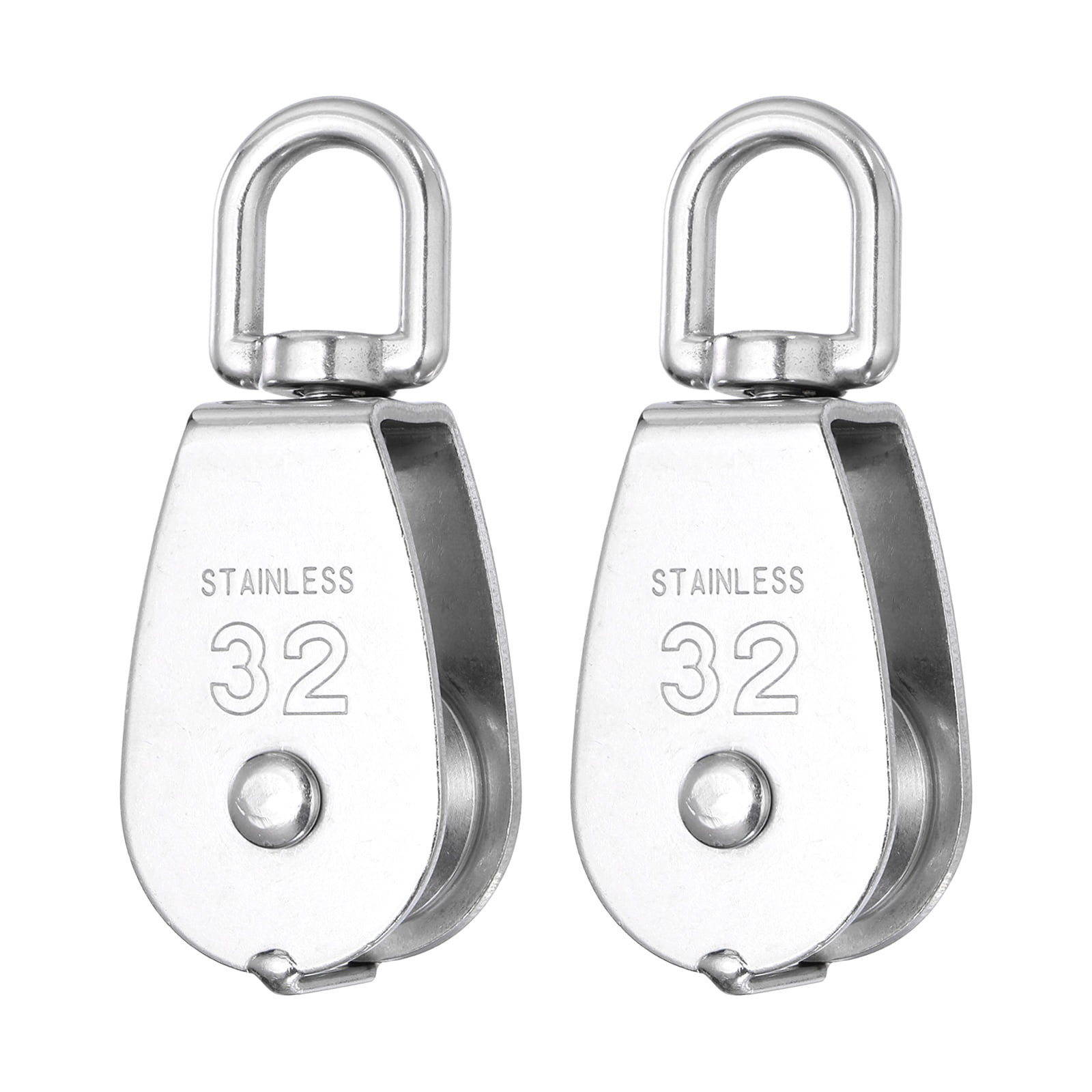 Uxcell Cable Pulley Wheel,(Loading 230 KG, Silver)(2 Set), Stainless ...