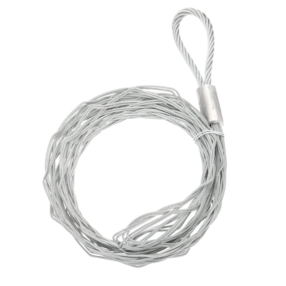 Uxcell Cable Pulling Grip for 40mm-50mm OD Cord, Mesh Metal Wire Puller Socks, Silver