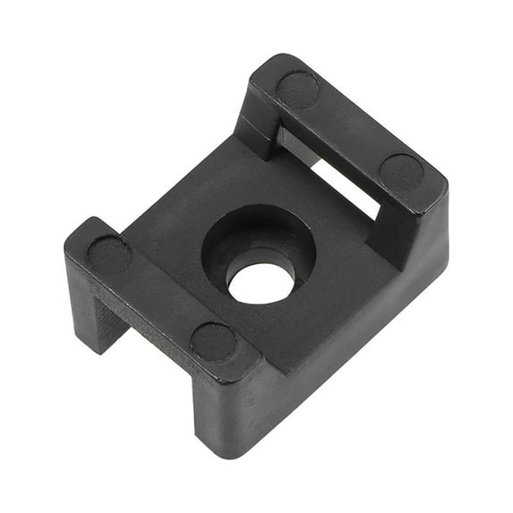 Uxcell Cable Tie Base Saddle Type Mount Wire Holder Permanently To Wall Desk 21.5x16x10mm Black 100 Pcs