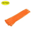 thumbnail image 1 of Uxcell Cable Ties Cable Zip Ties Adjustable Cable Tie Wraps Self-Locking Nylon 7.87" x  0.1" Orange 100pcs, 1 of 5