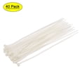 thumbnail image 1 of Uxcell Cable Zip Ties 250mm x5mm Self-Locking Nylon Tie Wraps White 40 Pcs, 1 of 5