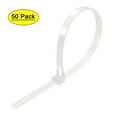 thumbnail image 1 of Uxcell Cable Zip Ties Adjustable Cable Tie 12 Inch Releasable Nylon Wire Slipknot Strap White 50pcs, 1 of 5