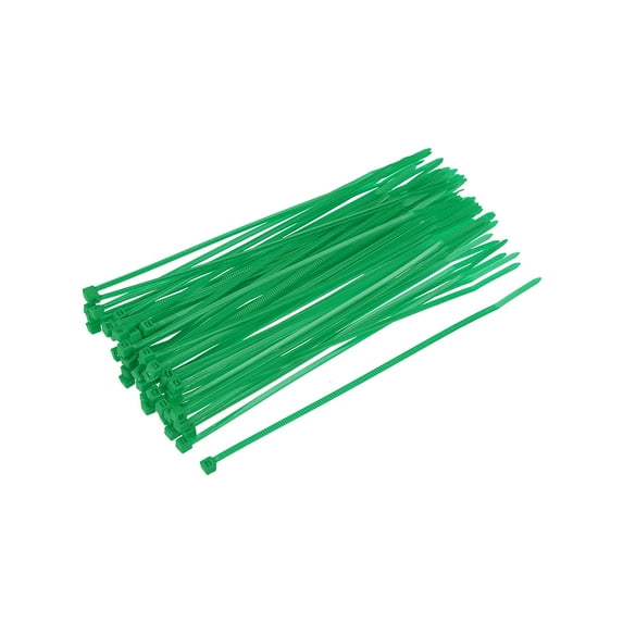 Uxcell 300pcs Cable Zip Ties Plastic Self-Locking Nylon Tie Cables Wrap Green 150mm x 1.8mm