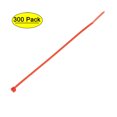 thumbnail image 1 of Uxcell 300pcs Cable Zip Ties Plastic Self-Locking Nylon Tie Cables Wrap Red 150mm x 1.8mm, 1 of 5