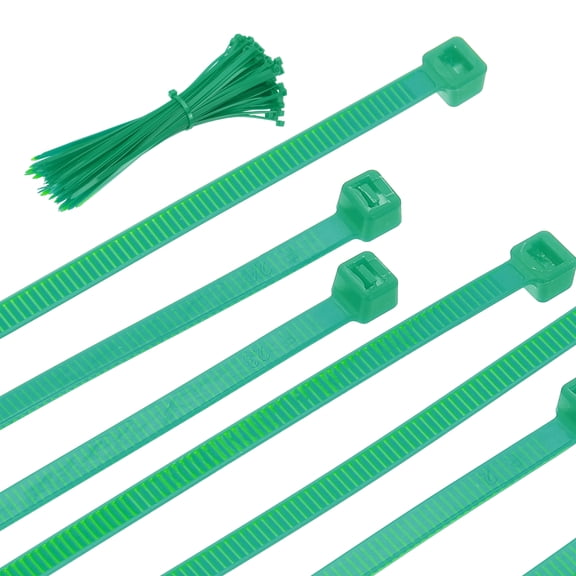 Uxcell Cable Zip Ties Self-Locking Nylon Wire Tie Wraps Heavy Duty for Indoor and Outdoor Green 10 Inch