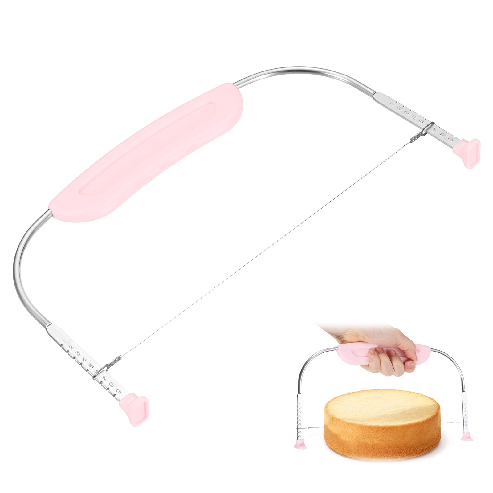 Uxcell Cake Cutter Slicer Leveler, Cake Slicer with Plastic Handle ...