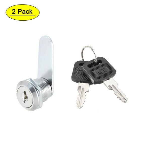 Uxcell Cam Lock 16mm Cylinder Long Fits Max 5/16-inch Panel Keyed Different 2Pcs