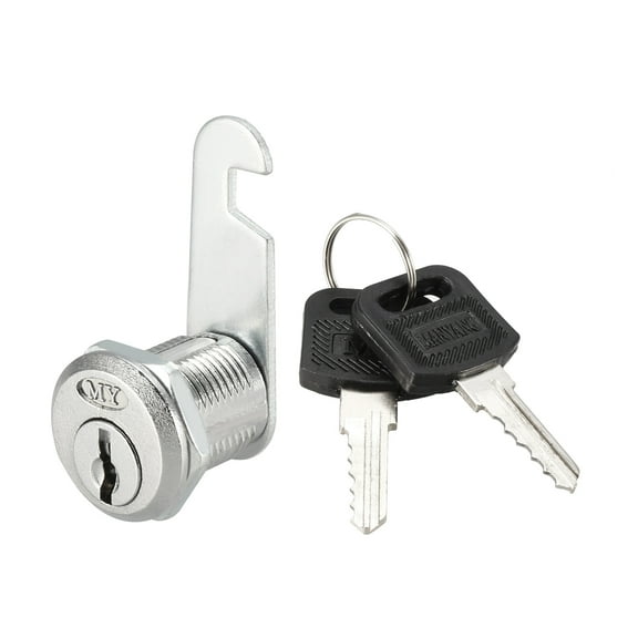 Uxcell Cam Lock 20mm Cylinder Length 48mm Long Cam File Furniture, Keyed Alike