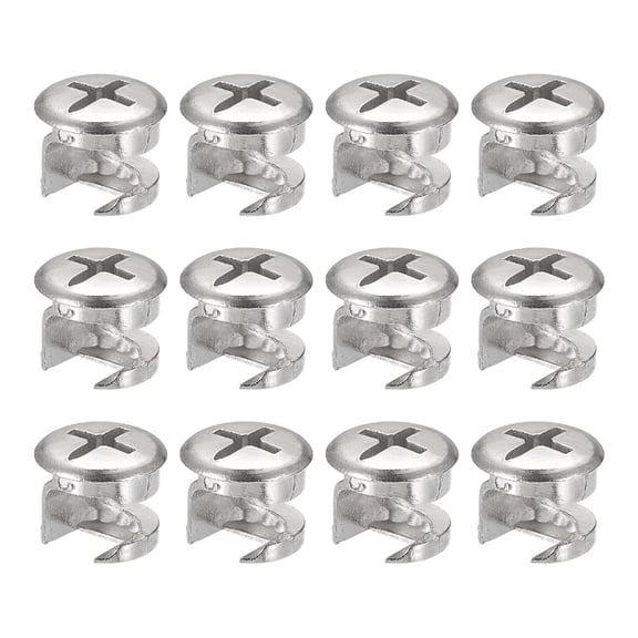 Uxcell Cam Lock Nut for Furniture, 12 Pack 13x11mm Joint Connector Locking Nuts Furniture Connecting Cam Fittings