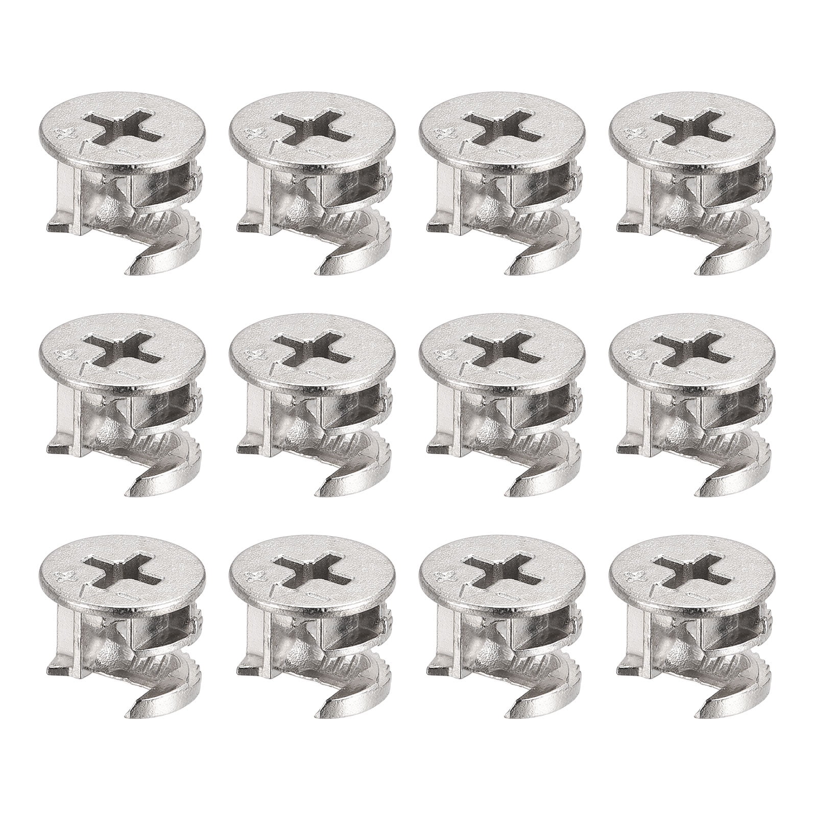 Uxcell Cam Lock Nut for Furniture, 12 Pack 14.6x11.3mm Joint Connector