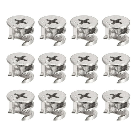 Uxcell Cam Lock Nut for Furniture, 12 Pack 14.6x11.3mm Joint Connector Locking Nuts Furniture Connecting Cam Fittings