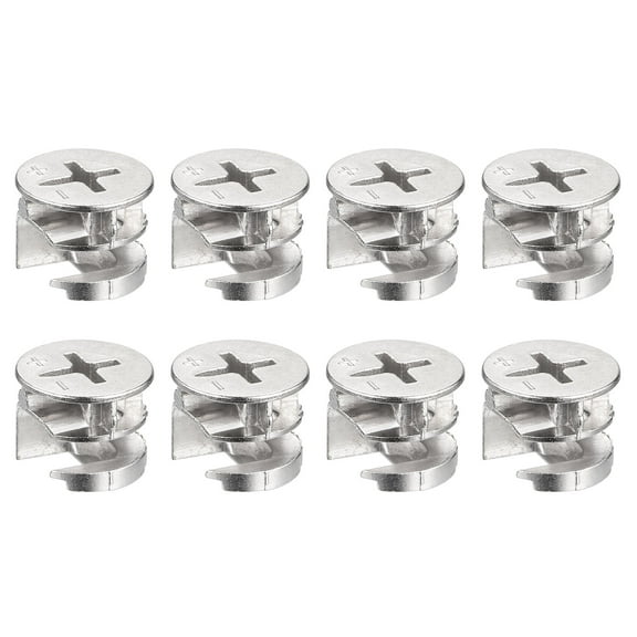 Uxcell Cam Lock Nut for Furniture, 8 Pack 15x12mm Joint Connector Locking Nuts Furniture Connecting Cam Fittings