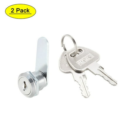 Uxcell Cam Locks 16mm Cylinder Long Fits Max 5/16-inch Thick Panel Keyed Alike 2Pcs