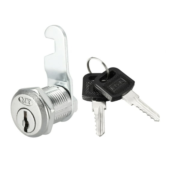 Uxcell Cam Locks 20mm Cylinder Length 48mm Bent Cam Nut-on Type Keyed Alike