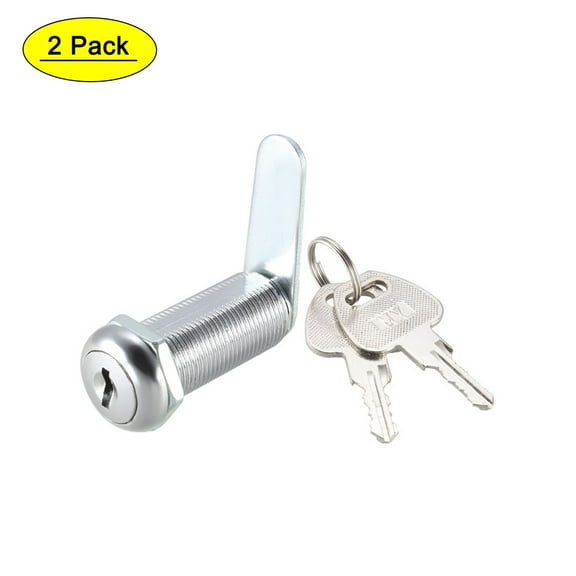 Uxcell Cam Locks 40mm Cylinder Long Fit for Max 1-3/8-inch Panel Keyed Different 2Pcs