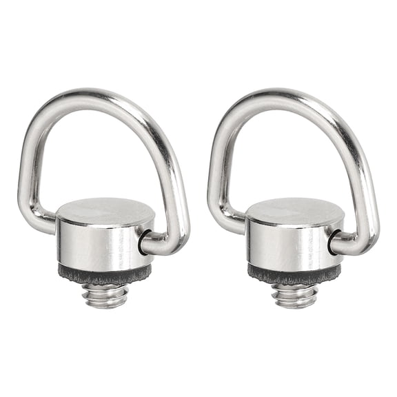 Uxcell Camera Neck Strap D Ring Screw Holder 1/4", 2Pcs Metal Camera Screws, Silver