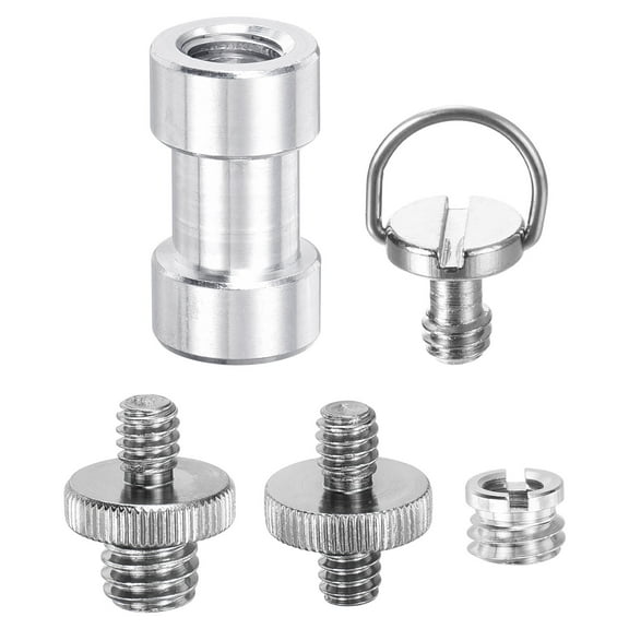 Uxcell Camera Screw Mount Set, Double End Screw, Female Screw, C Ring for Camera, Tripod Screw Adapter, Monopod, Flash Light