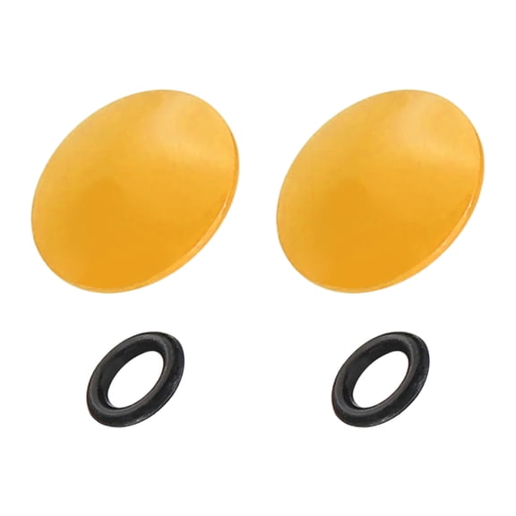 Uxcell Camera Shutter Button, 2Pcs 10mm Convex Surface Shutter Release Button Pure Copper for Nikon, Fujifilm, Leica, Yellow