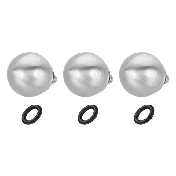 Uxcell Camera Shutter Button, 3 Pcs 10mm Ball Shape Shutter Release Buttons for Fujifilm XT5 XT30 XT20 XT4 XE2 XE4, Silver