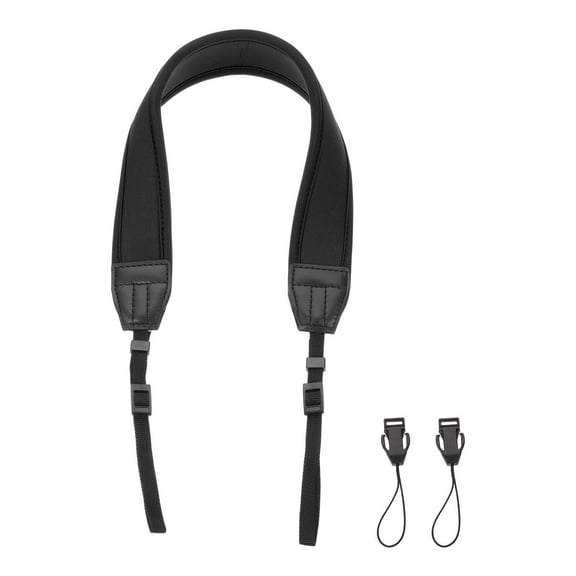 Camera Strap Neoprene Adjustable Neck Strap with Pad for Nikon Video Camcorder Black