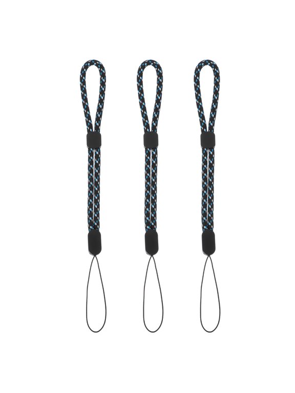 Camera Wrist Strap, Adjustable Nylon Phone Wristlet Straps Lanyard String for Camera Keys Keychain Phone USB Blue Jacquard 3