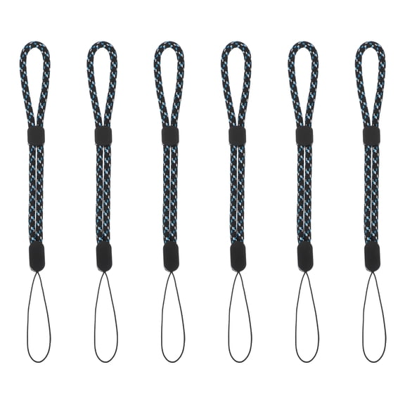 Uxcell Camera Wrist Strap, Adjustable Nylon Phone Wristlet Straps Lanyard String for Camera Keys Keychain Phone USB Blue Jacquard 6