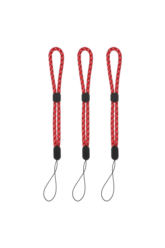 Camera Wrist Strap, Adjustable Nylon Phone Wristlet Straps Lanyard String for Camera Keys Keychain Phone USB Red Jacquard 3