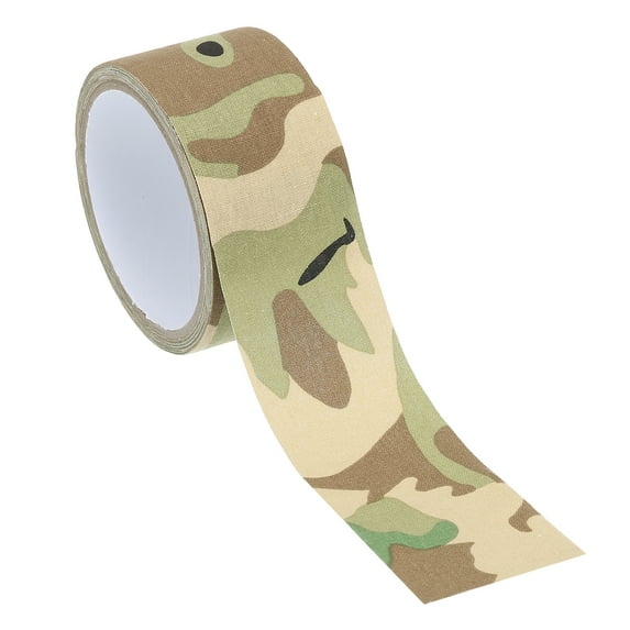 Uxcell Camouflage Tape 2" x 5.5 Yards, Self Adhesive Protective Camo Tape Wrap Waterproof Bandage, Light Camo