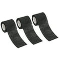 thumbnail image 1 of Uxcell Camouflage Tape 2" x 5 Yards, 3 Pack Self Adhesive Protective Camo Tape Wrap Waterproof Bandage, Black, 1 of 5