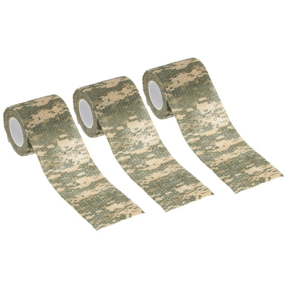 Uxcell Camouflage Tape 2" x 5 Yards, 3 Pack Self Adhesive Protective Camo Tape Wrap Waterproof Bandage, Digital