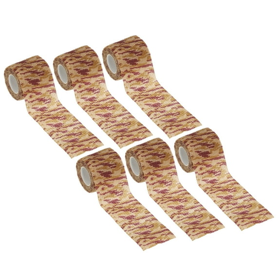 Uxcell Camouflage Tape 2" x 5 Yards, 6 Pack Self Adhesive Protective Camo Tape Wrap Waterproof Bandage, Maple Leaf