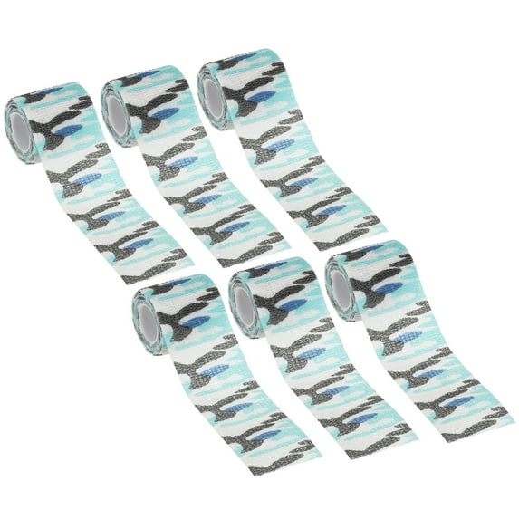 Uxcell Camouflage Tape 2" x 5 Yards, 6 Pack Self Adhesive Protective Camo Tape Wrap Waterproof Bandage, Ocean
