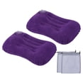 thumbnail image 1 of Uxcell Camping Pillow, Portable Camp Beach Pillow Neck Lumbar Support, Purple 2 Pack, 1 of 6