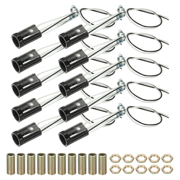 Uxcell Candelabra Base Lamp Holder Light Socket, 10pcs UL Listed Keyless E12 Bulb Socket, 3.5"