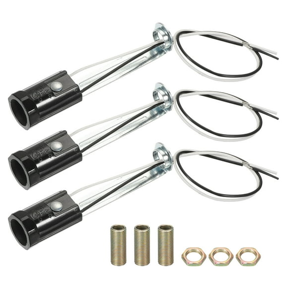 Uxcell Candelabra Base Lamp Holder Light Socket, 3pcs UL Listed Keyless E12 Bulb Socket, 3.5"