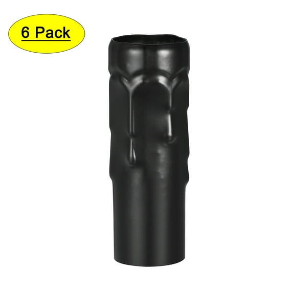 Uxcell Candle Shape Covers Sleeves Iron Candelabra Base Black 6 Count