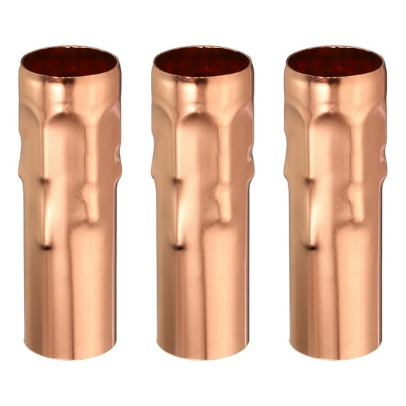 Uxcell Candle Socket Covers, 3.1 Inch Tall Chandelier Sleeves Candelabra Base Holder, Rose Gold 3 Pack