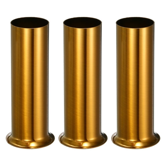 Uxcell Candle Socket Covers, 3.9 Inch Tall Chandelier Sleeves Base Holder, Gold Bronze 3 Pack