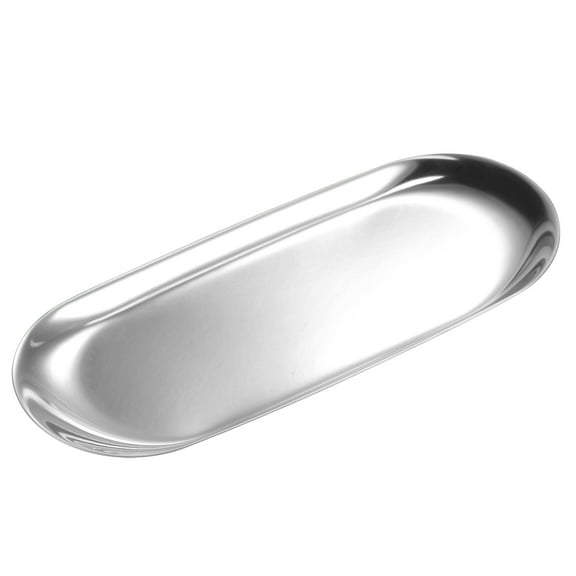 Uxcell Candle Tray Holder, 9inch Stainless Steel Oval Plate for Home Decor Silver