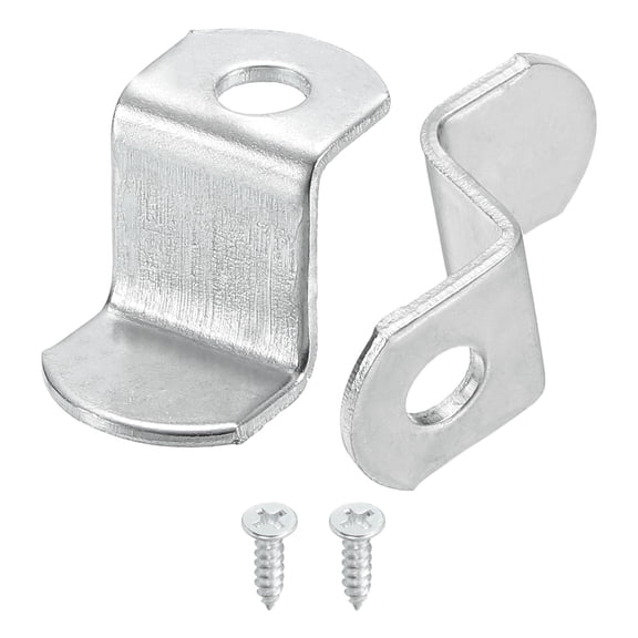 Uxcell 10Pcs 1/2" Offset Canvas Clips Picture Framing Mirror Clip with 1 Hole Silver