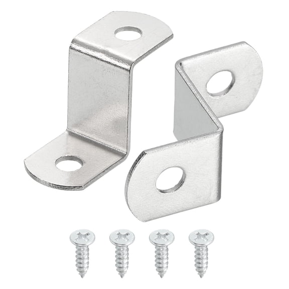 Uxcell Canvas Clips, Picture Framing Mirror Clips Z Shape Canvas Painting Mounting Clips with Mounting Holes with Screws 3/4" Offset 35